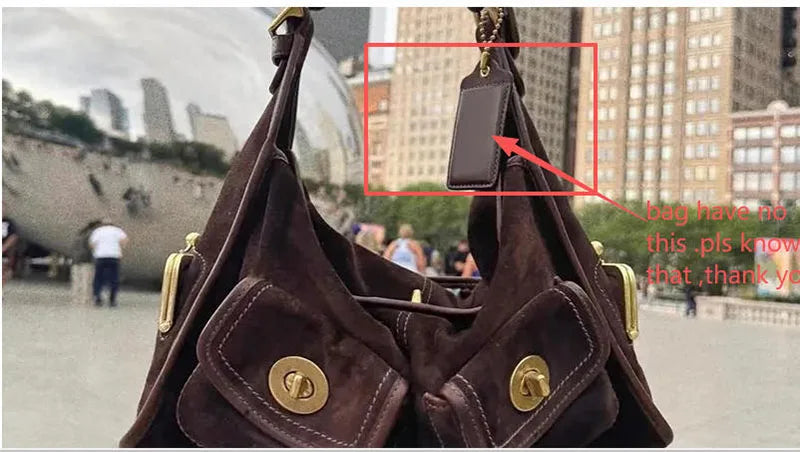 Casual Commuter Large Capacity Suede Pillow Bag Single Shoulder Crossbody Bag Vintage Style Polyester Lining Zipper Closure