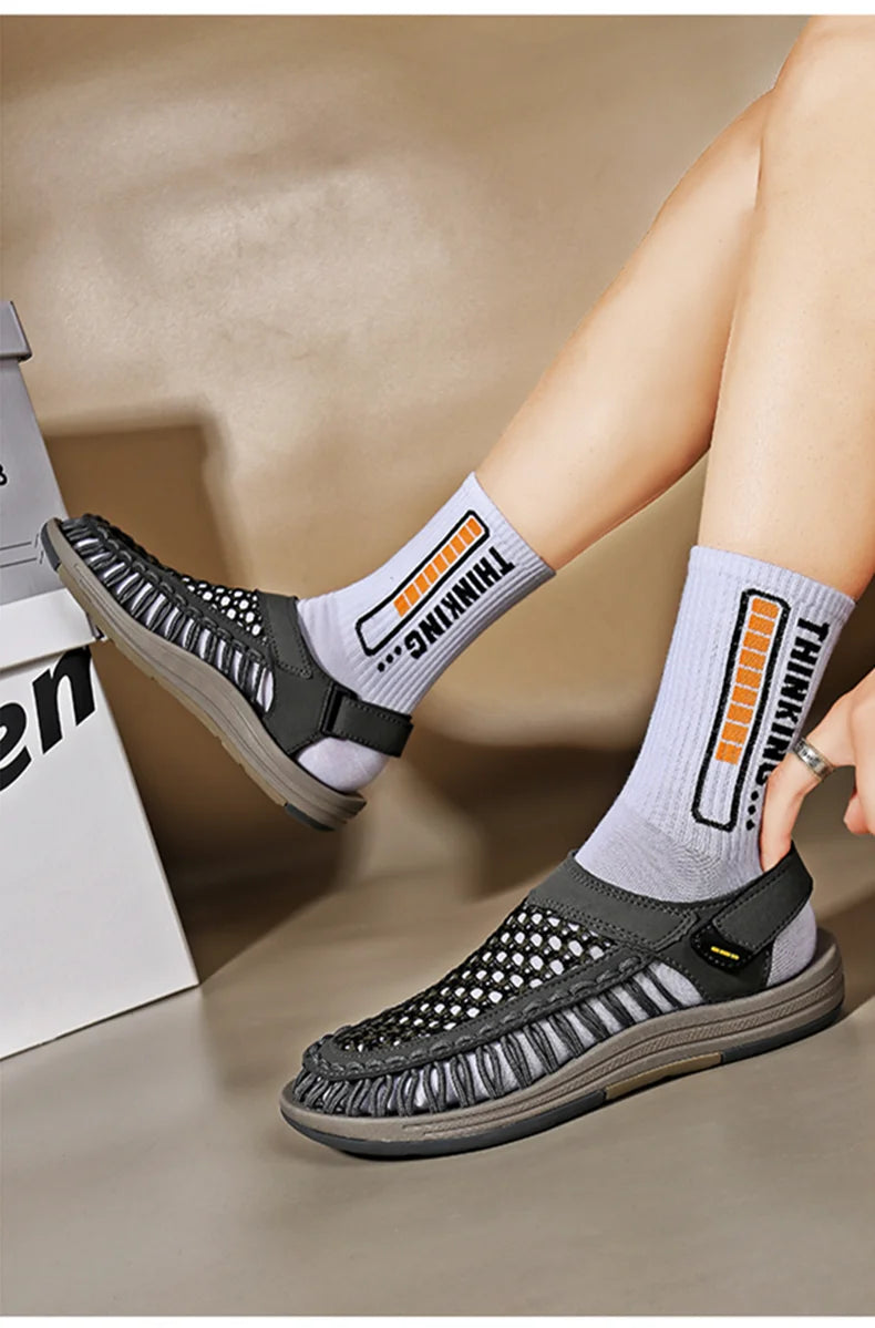 Summer Hand-woven Men's Sandals Fashion Men Casual Shoes Brand Designer Sneakers High Quality Outdoor Beach Sandals Men Shoes