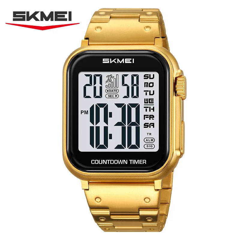 SKMEI 2447 Brand Fashion Men's Electronic Watch Calendar Alarm Clock Luminous Countdown Digital Watches for Man reloj hombre
