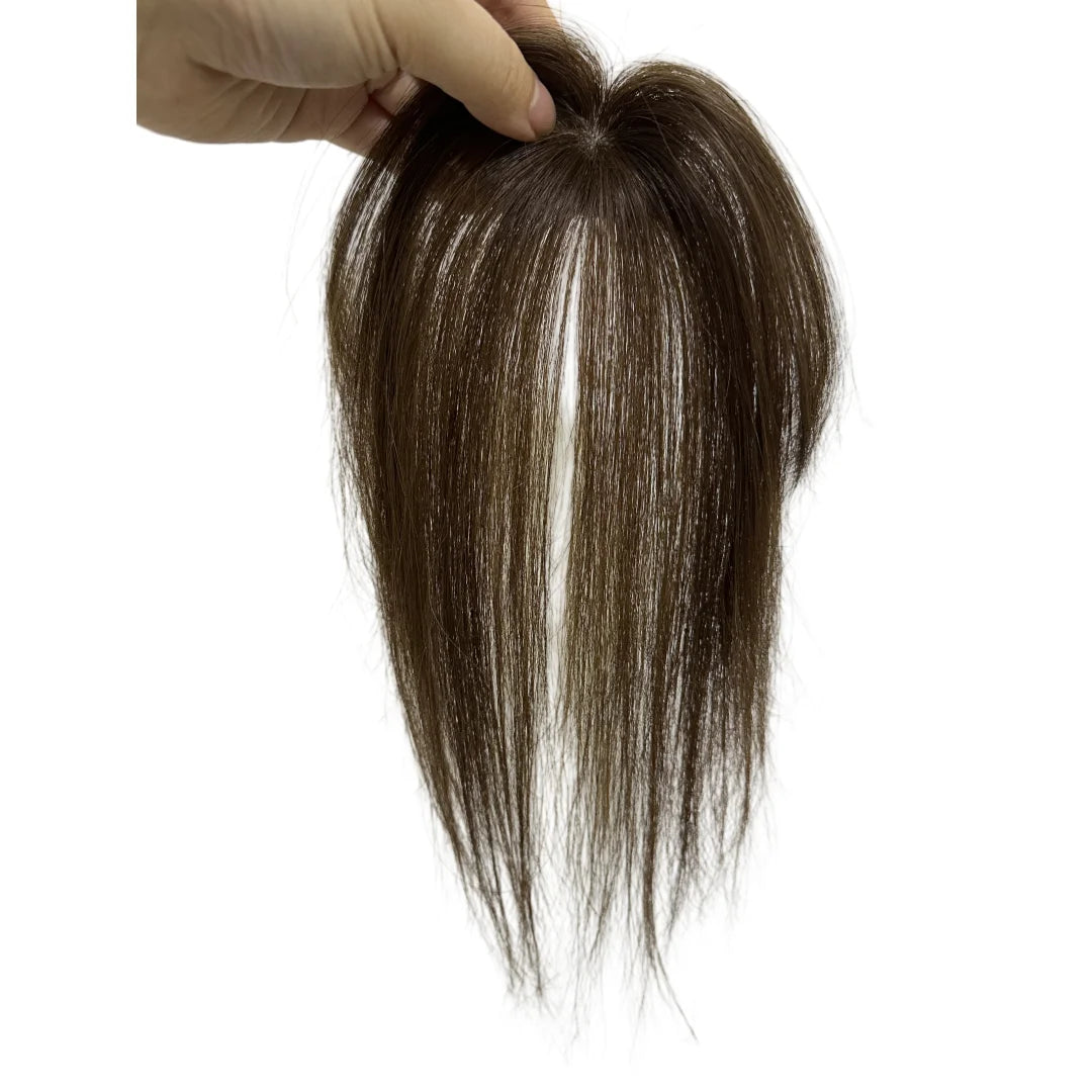 360° Coverage Natural Black Human Hair Bangs Clips in Hairpieces for Women False Natural Bangs with Thinning Hair Extensions
