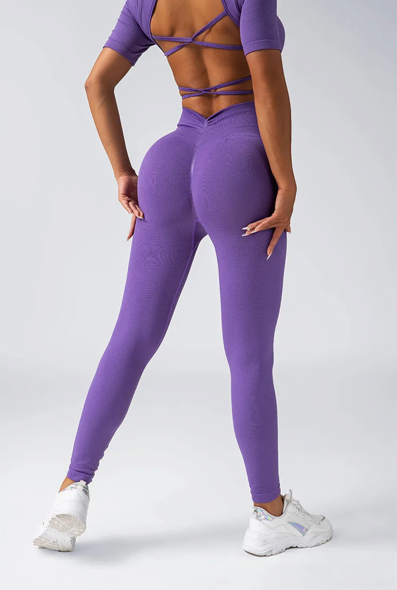 Women's Yoga Sets Seamless Sportswear 2-Piece Gym Yoga Clothes Sport Bra + Leggings Running Wear Skinny Sports Workout Sets Suit