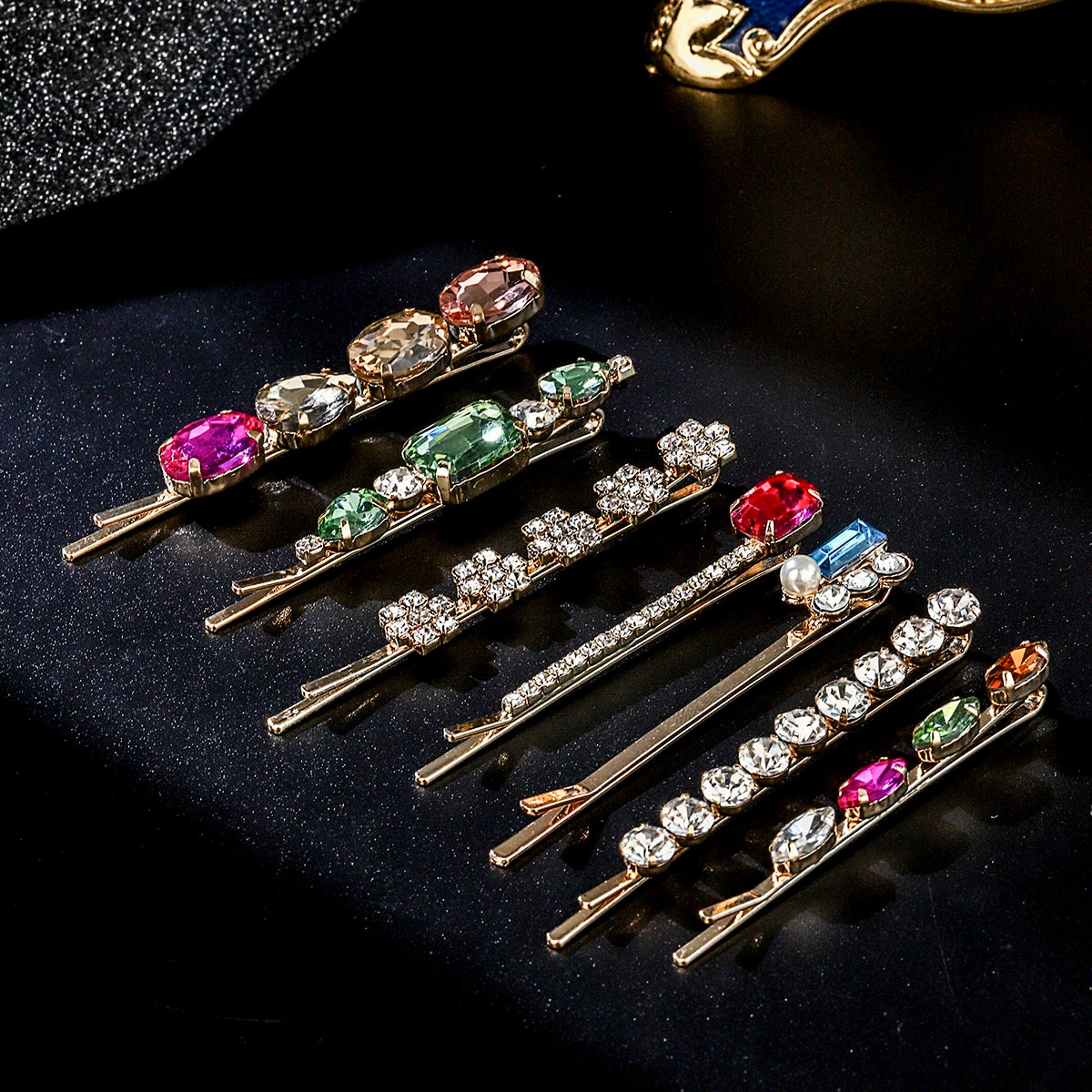 Upscale Luxurious Crystal Zircon Hair Clip Temperament Elegant Wild Hair Pins Leisure Prom Street Beat Personality Retro Hair BAZAARHUBO