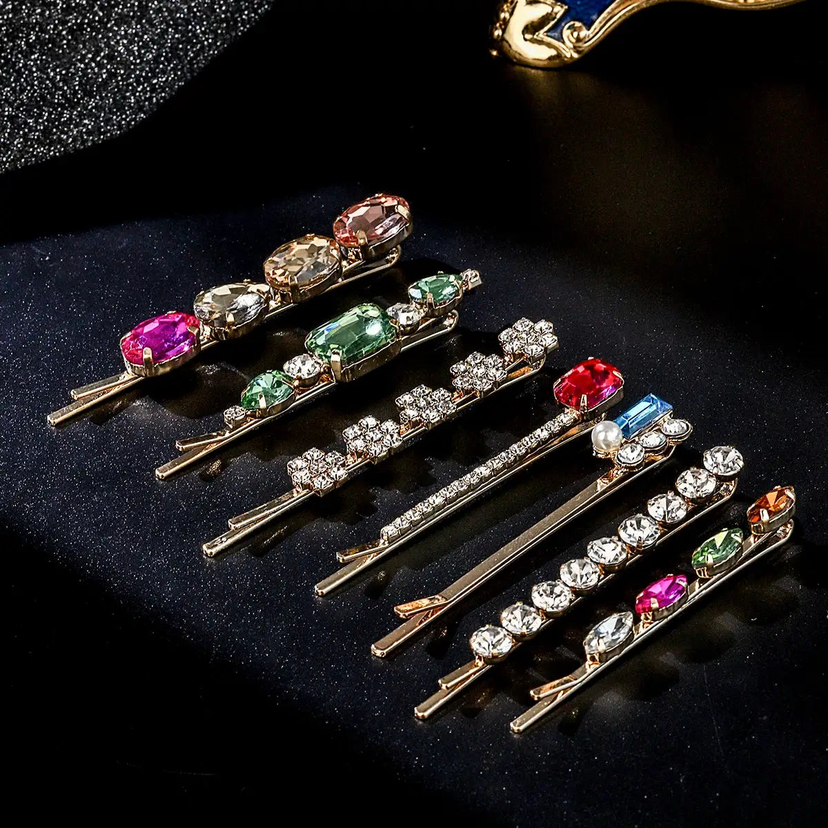 Upscale Luxurious Crystal Zircon Hair Clip Temperament Elegant Wild Hair Pins Leisure Prom Street Beat Personality Retro Hair BAZAARHUBO