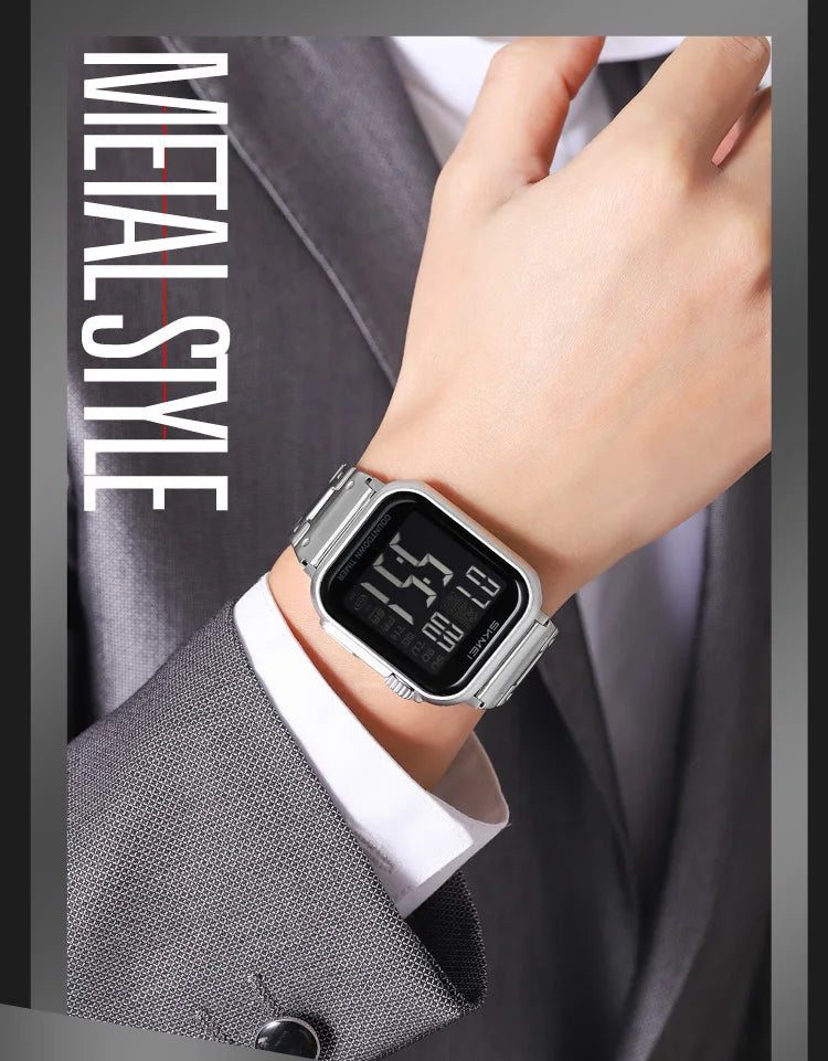 SKMEI 2447 Brand Fashion Men's Electronic Watch Calendar Alarm Clock Luminous Countdown Digital Watches for Man reloj hombre