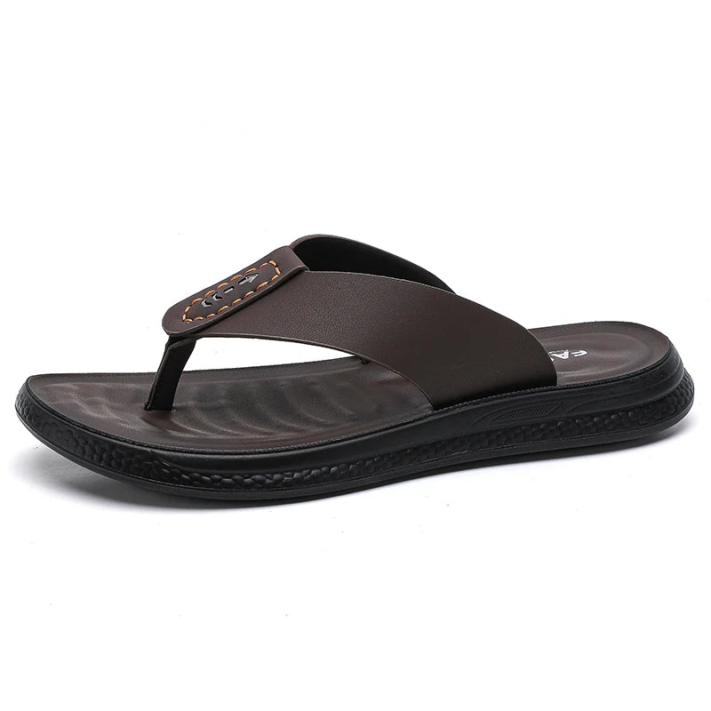Summer men's high-quality outdoor casual slippers flip flops anti slip waterproof comfort beach shoes youth versatile sandals