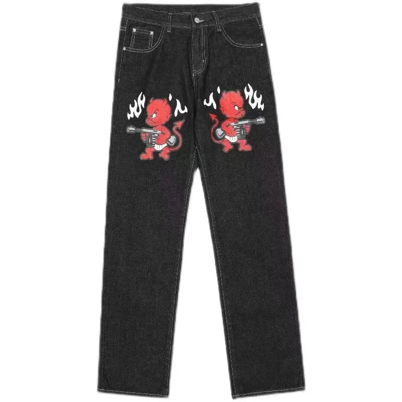 Men and Women High Waisted Washed Classic Style Baggy Denim Pants Commute Dressing Up Minimalism Straight Leg Jeans 2025