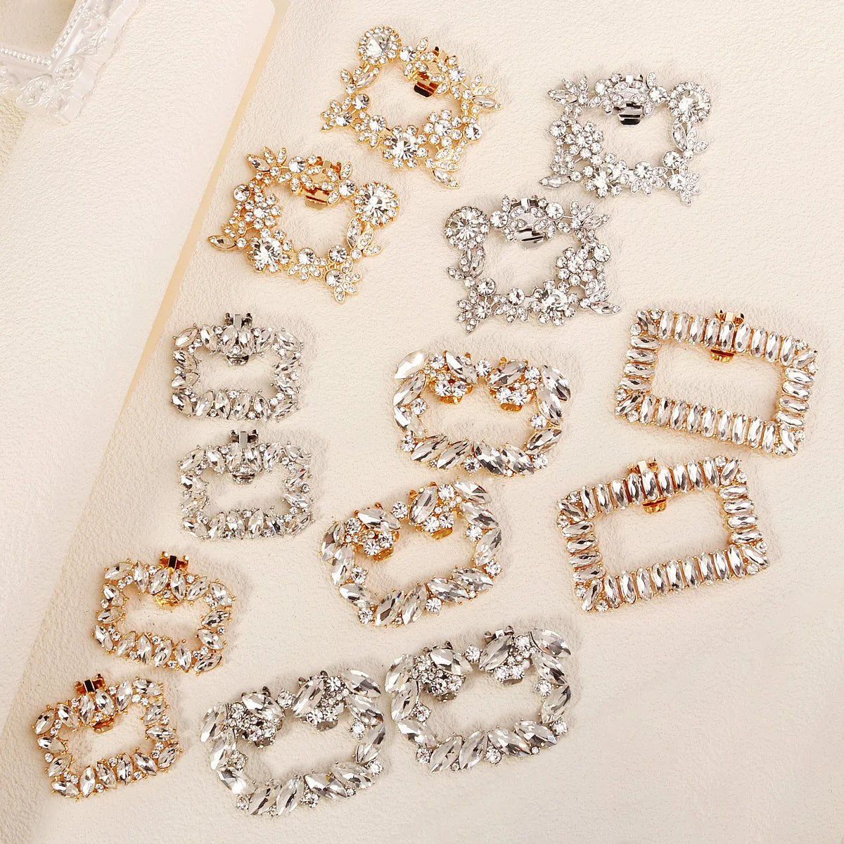 New Square Simple Women's Shoe Buckle Wedding High Heels Shoe Clip Bridal Gown Accessories Daily wear jewelry Holiday Gifts