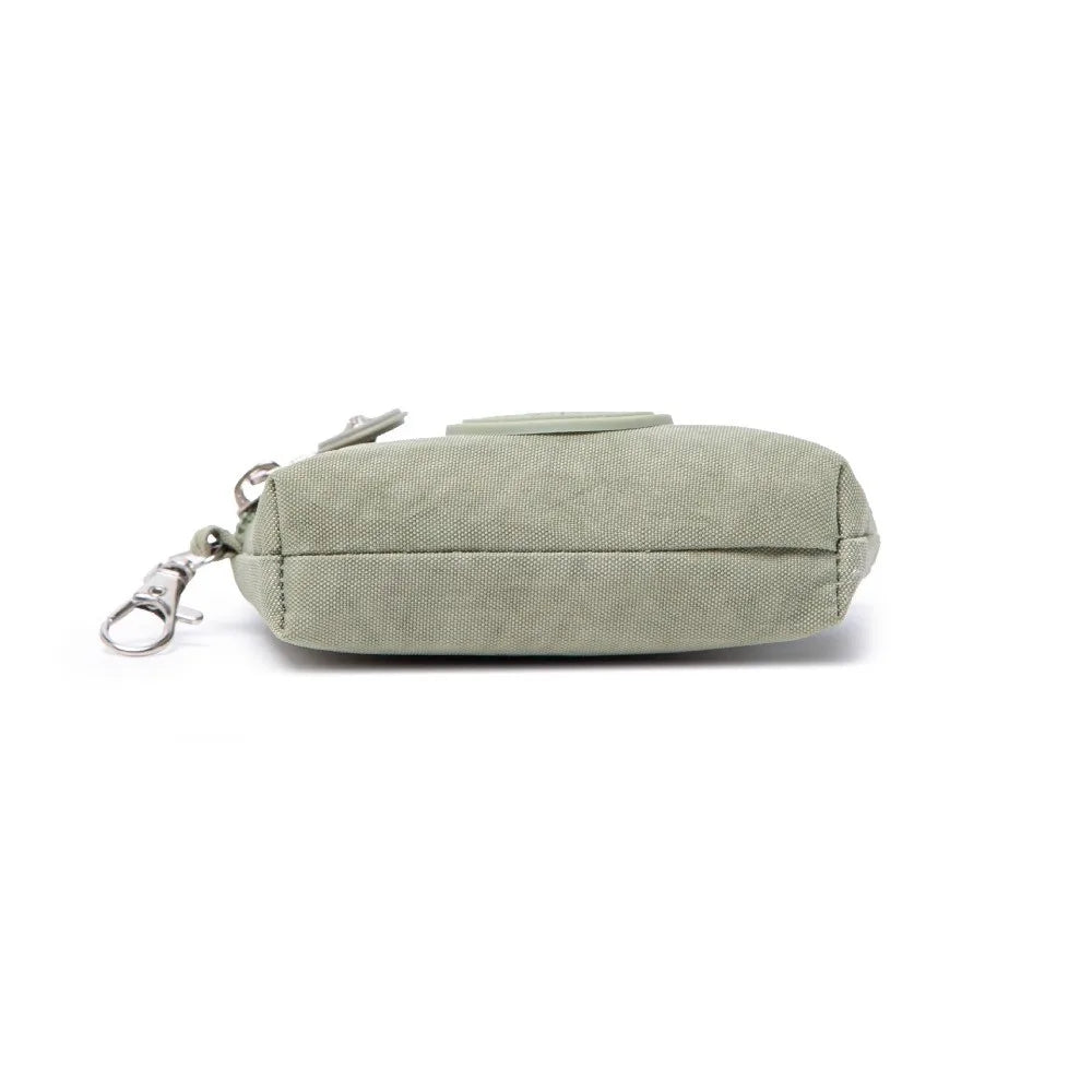 New Solid Color Women Wallet Nylon with Keychain Coin Purse Waterproof Zipper Clutch Ladies