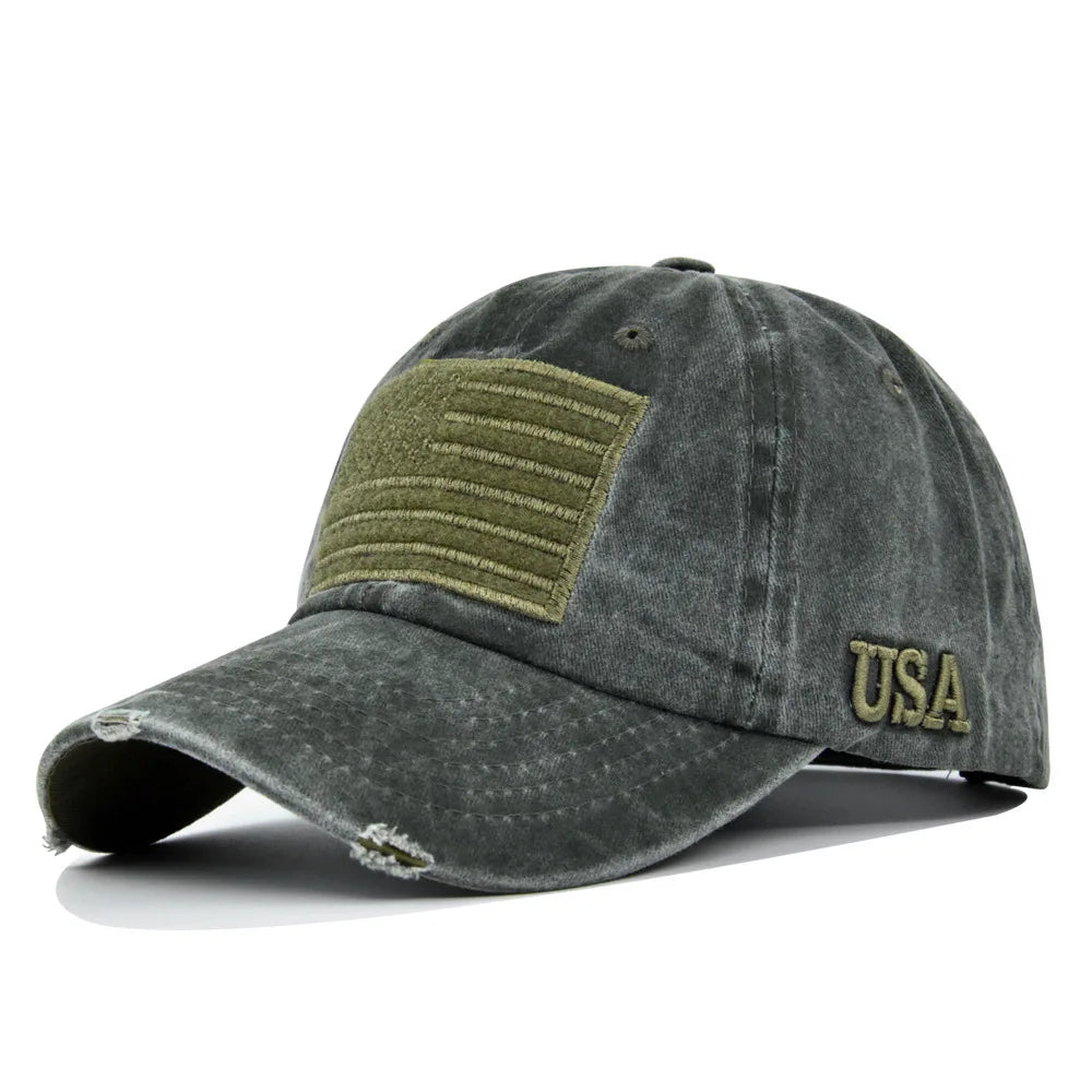 American Flag Unisex Baseball Hat for Men and Women USA Flag Mesh Snapback Flat Visor Cap BAZAARHUBO