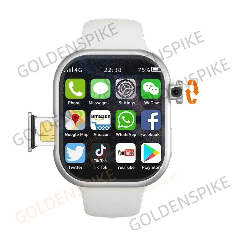 VP19 S10 Smartwatch Men Women Smart Watches With 2.29inch Amoled Screen Rotating Camera GPS WIFI 4G/5G SIM Card Slot Compass NFC