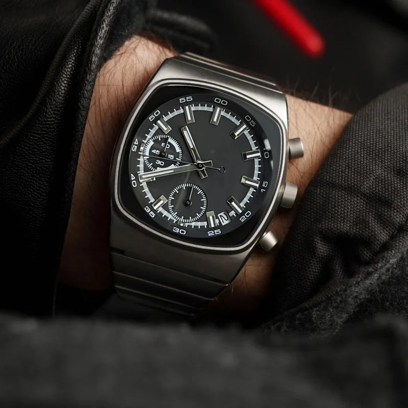 CILOA square sports watch men's high-quality gift light luxury trend fashion 2025 new stainless steel waterproof quartz watch