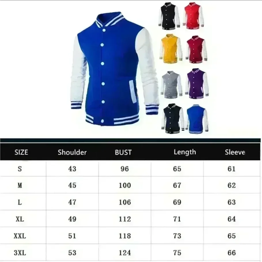 American Harajuku Style New Men's and Women's Baseball Uniform Jacket Korean Fashion Casual Versatile Color Block Couple Jacket