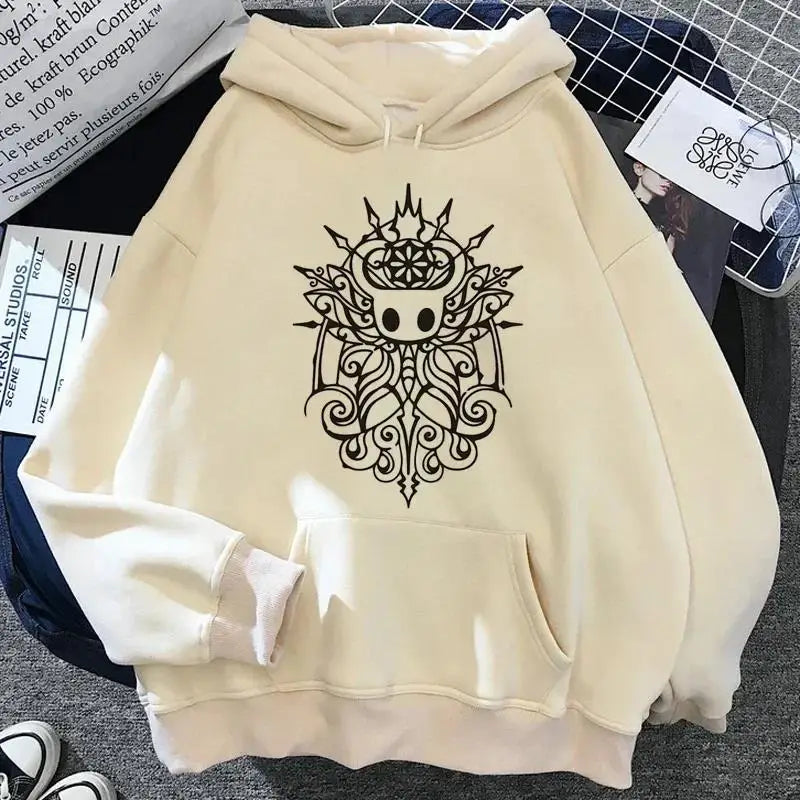 Hollow Knight Hoodies Men Korea Ulzzang Grunge Y2k Aesthetic Fmale Autumn and Winter Pullover Hoddies Streetwear Graphic