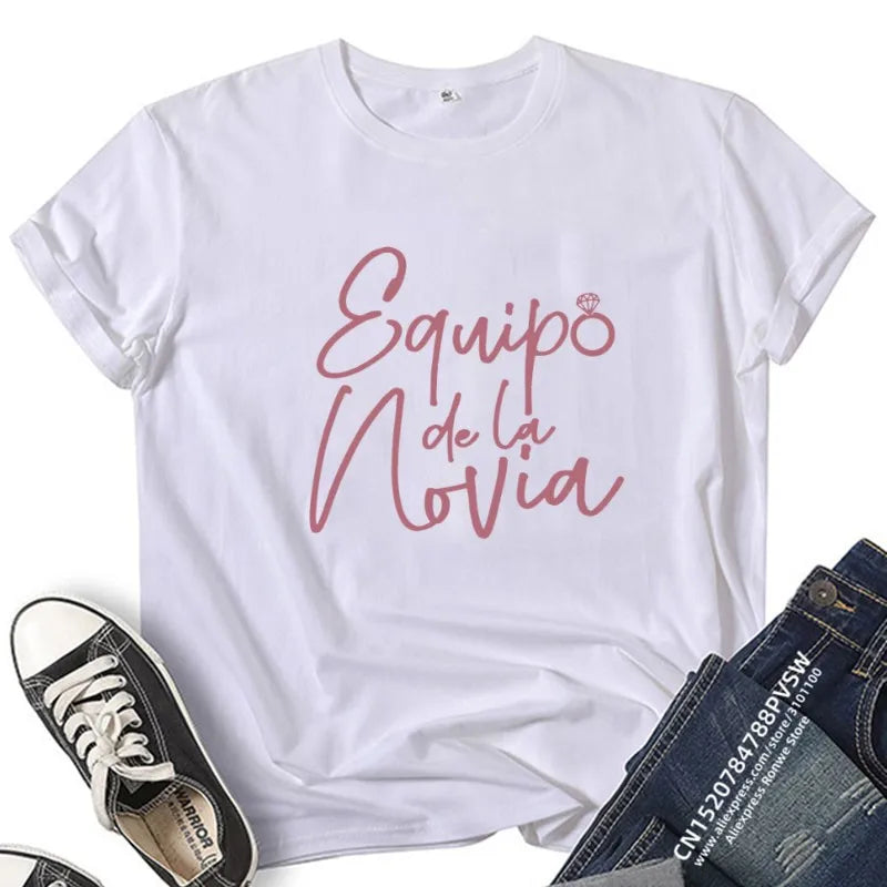 Bachelorette Party T Shirt Bride Tribe Hen Party La Novia Wedding Gift Shirt