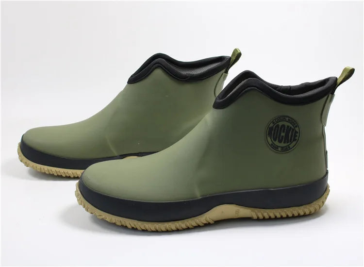 Men's Non-Slip Rain Boots Waterproof Rubber Ankle Boots Outdoor Leisure Fishing Boots Student Rain Boots Platform Boots 장화 2023