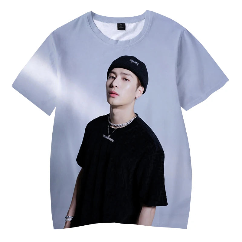 Newest Jackson Wang 3d Print T-shirt Unisex Kids Children's Round Neck Casual Sweatwear Kpop GOT7 Men Women Fashion Oversize Tee