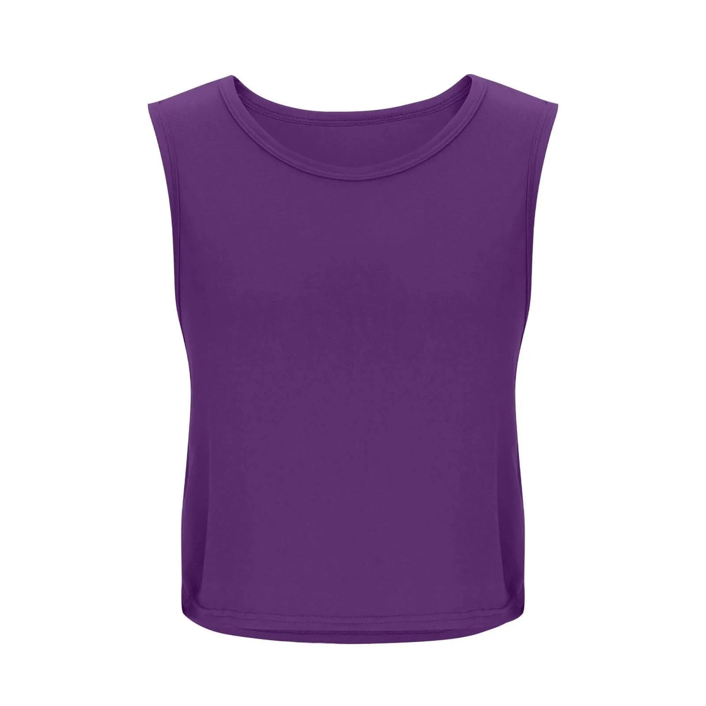 Women Sleeveless Yoga Top Breathable Gym Vest Tank Crop Top Running Tee