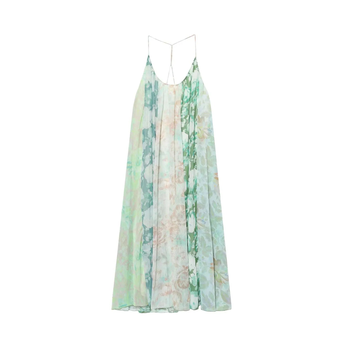 HH Summer Fashion Seaside Vacation Style Elegant Suspender Dress With Flower Print Backless Sleeveless Sexy Midi Dresses