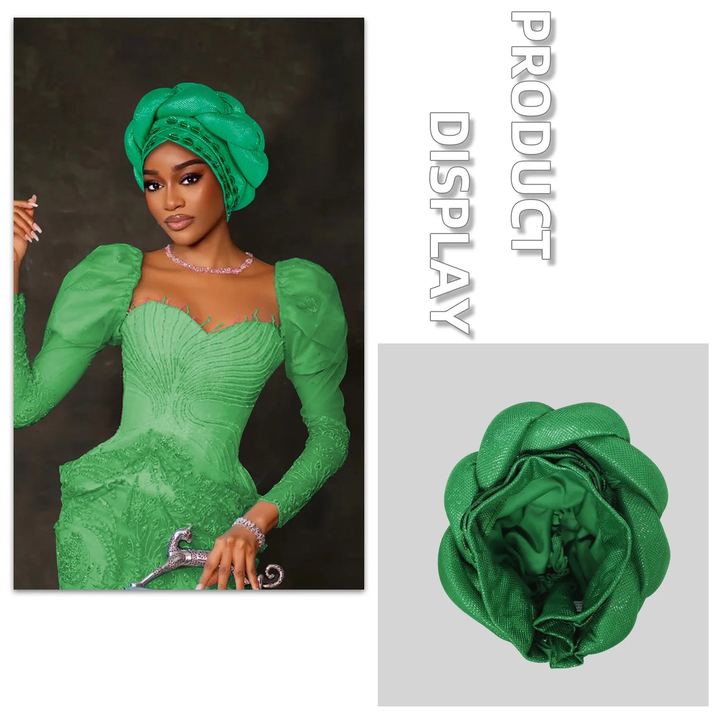 Fashion Hats for Women African Headtie Turban Auto Gele Head Wraps Cap Wedding Party Muslim Hijab Bonnet Headscarf Nigeria Geles