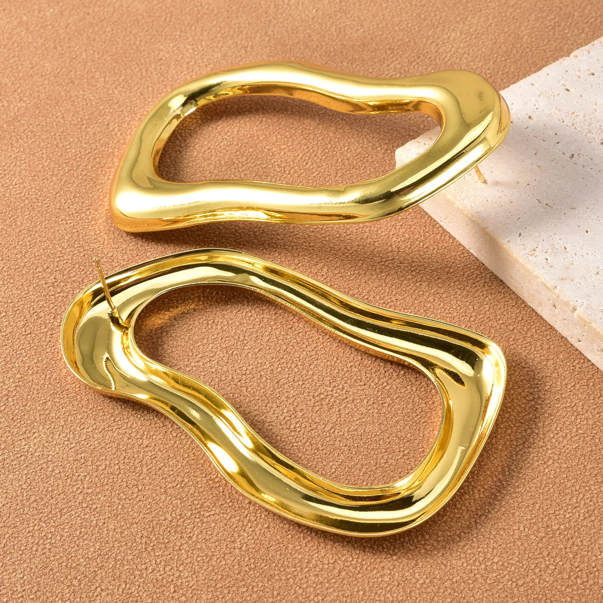 Italian 18K Gold Plated African Wedding Jewelry Set for Women  Adjustable Necklace Earrings Bracelet Ring