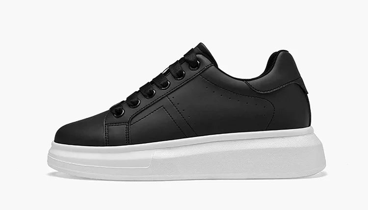Men's Invisible Height Increasing Elevator Shoes Lace-up Sporty White Sneakers 6cm 8cm 10cm Taller Size Plus Invisible Elevate