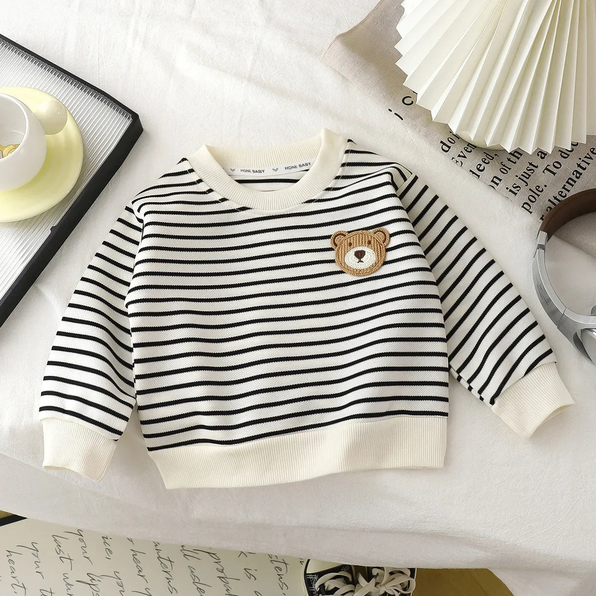 T-shirt Elastic Sweater Long Sleeve Pullover Tops Baby Children Clothing Children's Sweatshirt Kids Clothes Boys Girls BAZAARHUBO