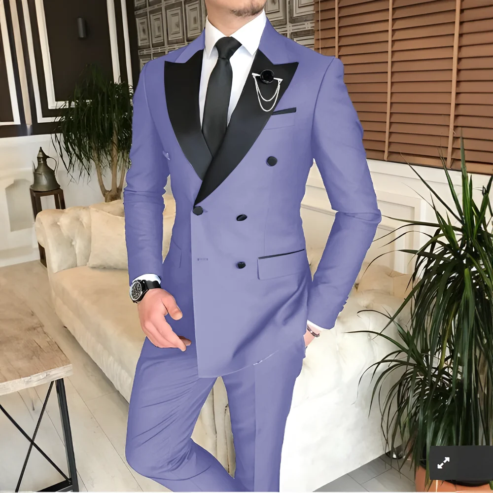 Men's Suit Tailored   2-Piece   Clothing Fashion Men's  Wedding Groom Suits Best Man Dinner Engagement Tuxedo