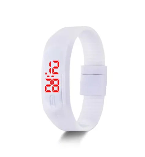 New Digital LED Watches Candy Color Silicone Rubber Touch Screen Digital Watches Women Men Children Bracelet Sports Wrist Watch