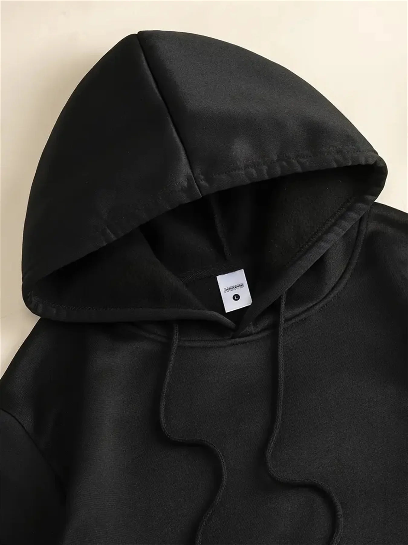 Men's autumn and winter casual fashion loose back poker card A graphic printed long sleeved hooded sweatshirt warm pullover BAZAARHUBO