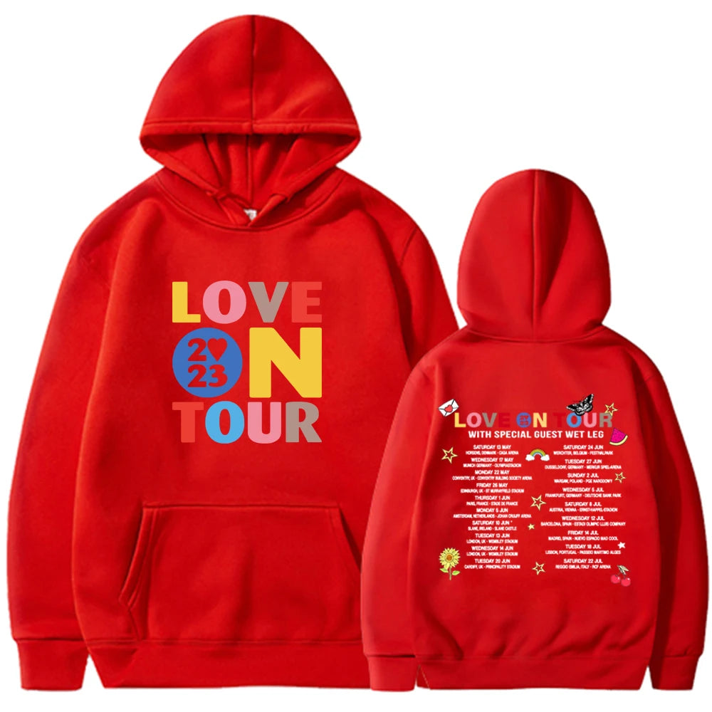 Love on Tour 2023 Hoodie HS Concert Hooded Sweatshirt Music Lover Aesthetic Pullovers Unisex Graphic Hoodies Love on Tour Merch