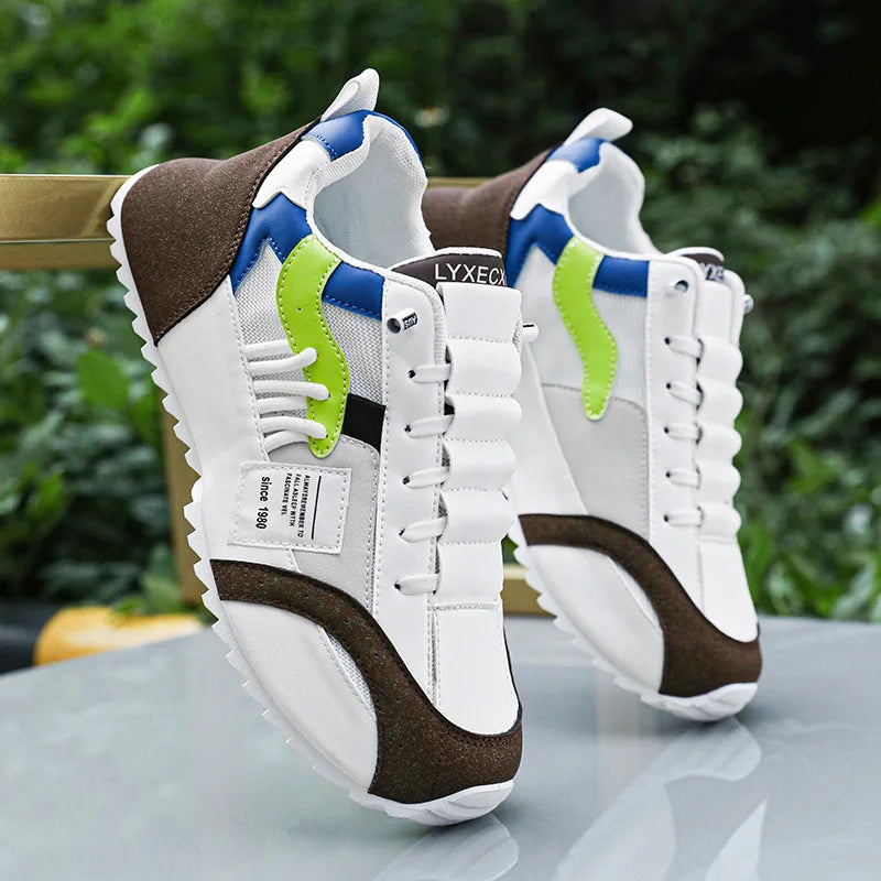 Fashion brand tenis men casual faux leather sneakers male wedged shoes new spring summer breathable trainers man gym run shoes