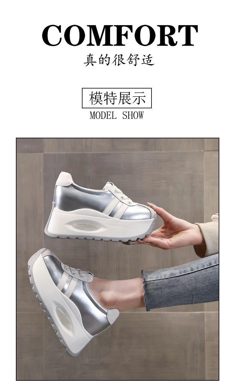 Best-selling High Quality New Shallow Mouth Increase Thick Sole Breathable Platform Casual Shoes