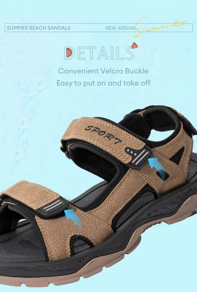 Men's Summer Beach Sandals Holiday Breathable Water Shoes Male Retro Comfortable Quick Drying Casual Sandals