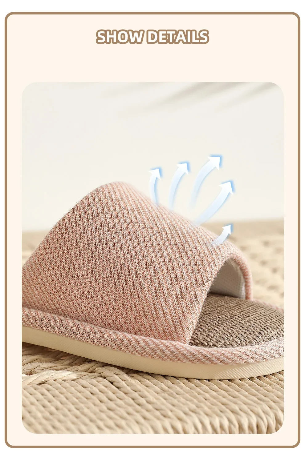 Couples Home Linen Slippers Women Indoor Soft Comfortable Bedroom Slides Men Leisure Non Slip House Shoes Platform Cotton Flats