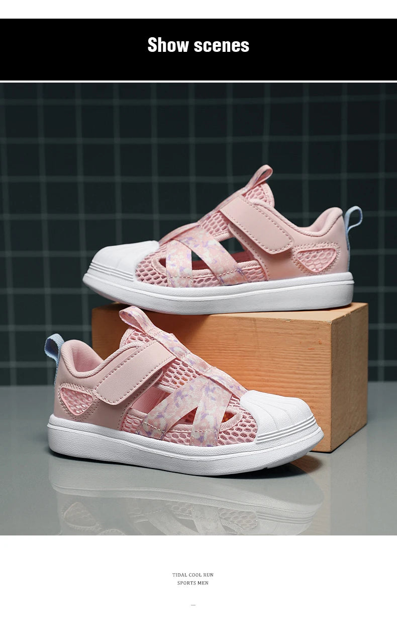 Kids Casual Shoes Girls Design Breathable Lightweight Sneakers for Walking Running Non-Slip Children Sneakers