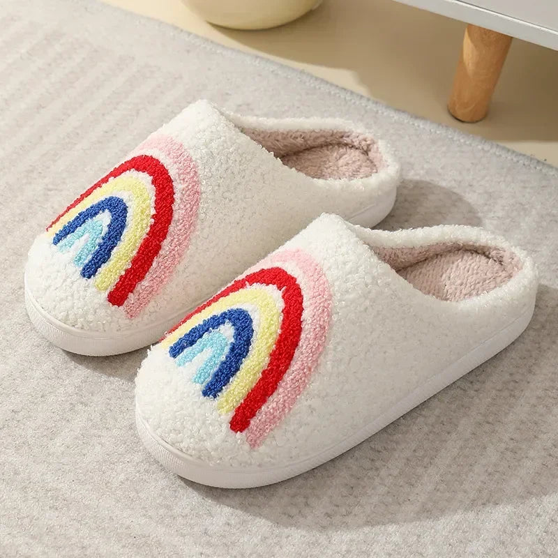 House Fuzzy Slipper Men Male Ghost Face Blue Evil Eye Home Shoes Plush Winter Warm Indoor Floor Non Slip Women Female Halloween
