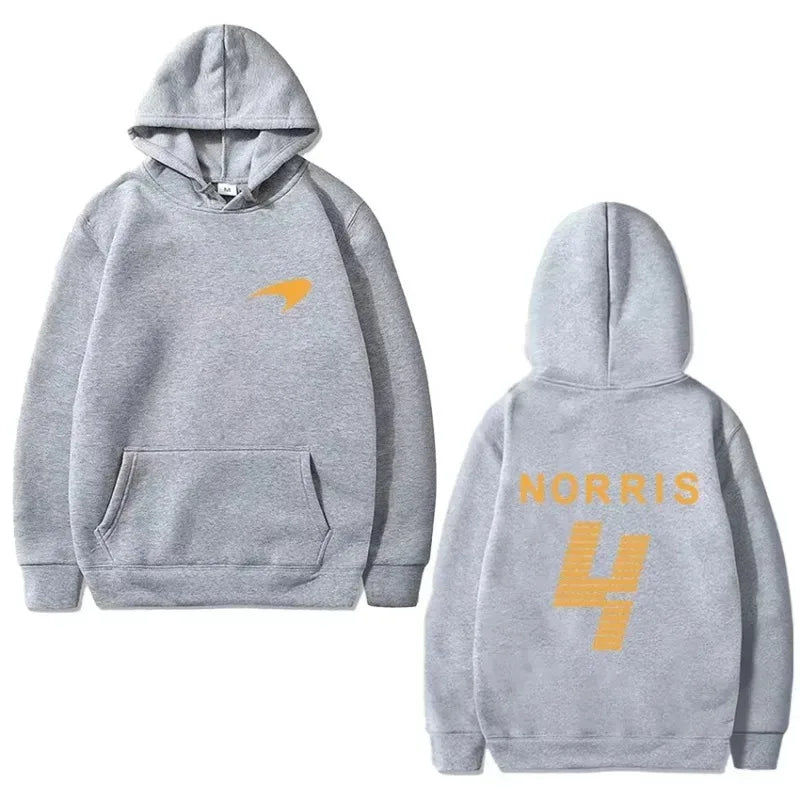 Hot sale Lando Norris Racing Driver Double Sided Print Sweatshirt Men Women Oversized Hoodie Unisex Fleece Long sleeve pullovers