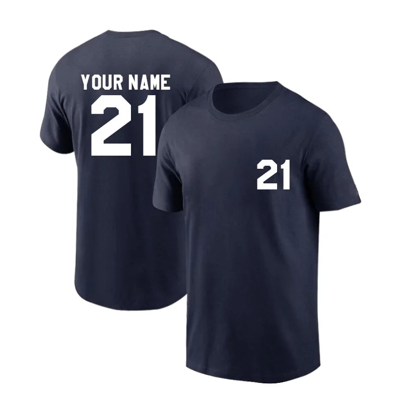 Funny Personalized Custom 21 T-shirt Present Gift/Football/Basketball/Baseball/Hockey/Soccer TShirt Women Men Tee Any Color Text
