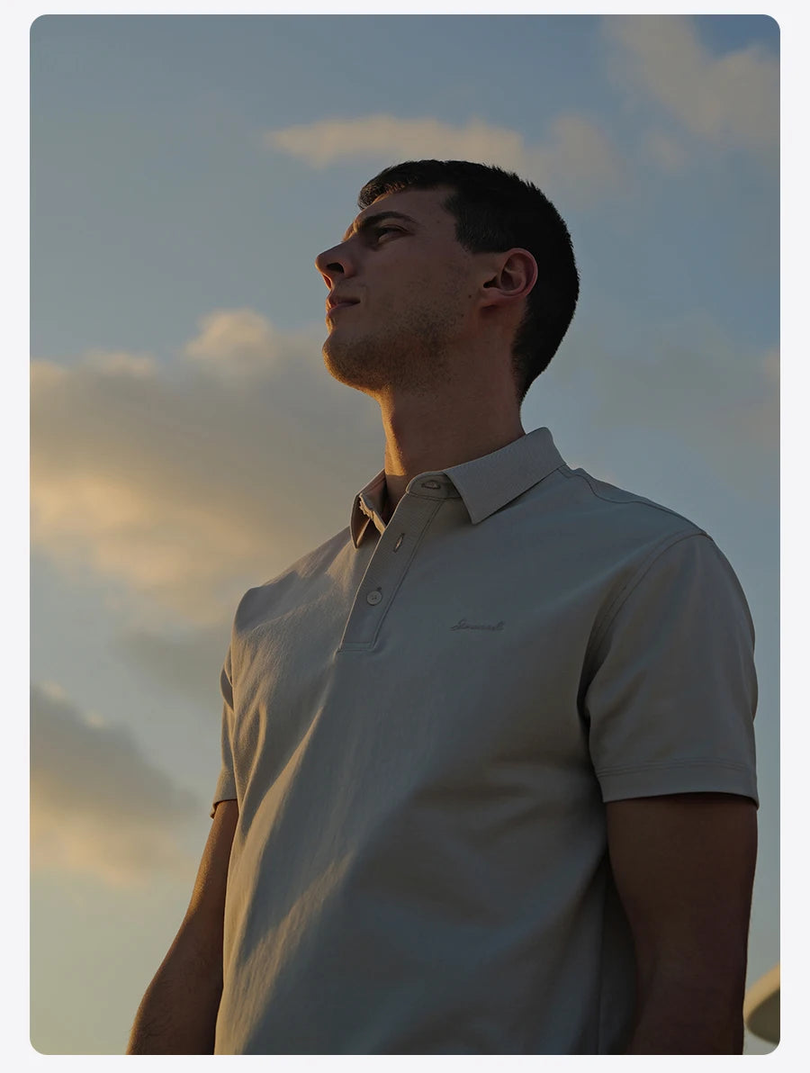 SIMWOOD 2026 Summer New 230gsm Sorona Cotton Pique Polo Shirt Men Regular Fit Short Sleeve Breathable Smart Casual Golf T-Shirt