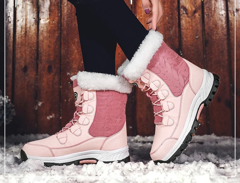 Winter New Women's Boots Plush Warm Women's Snow Boots Outdoor Non-slip Sneakers High Quality Waterproof Women Boots Botas Mujer