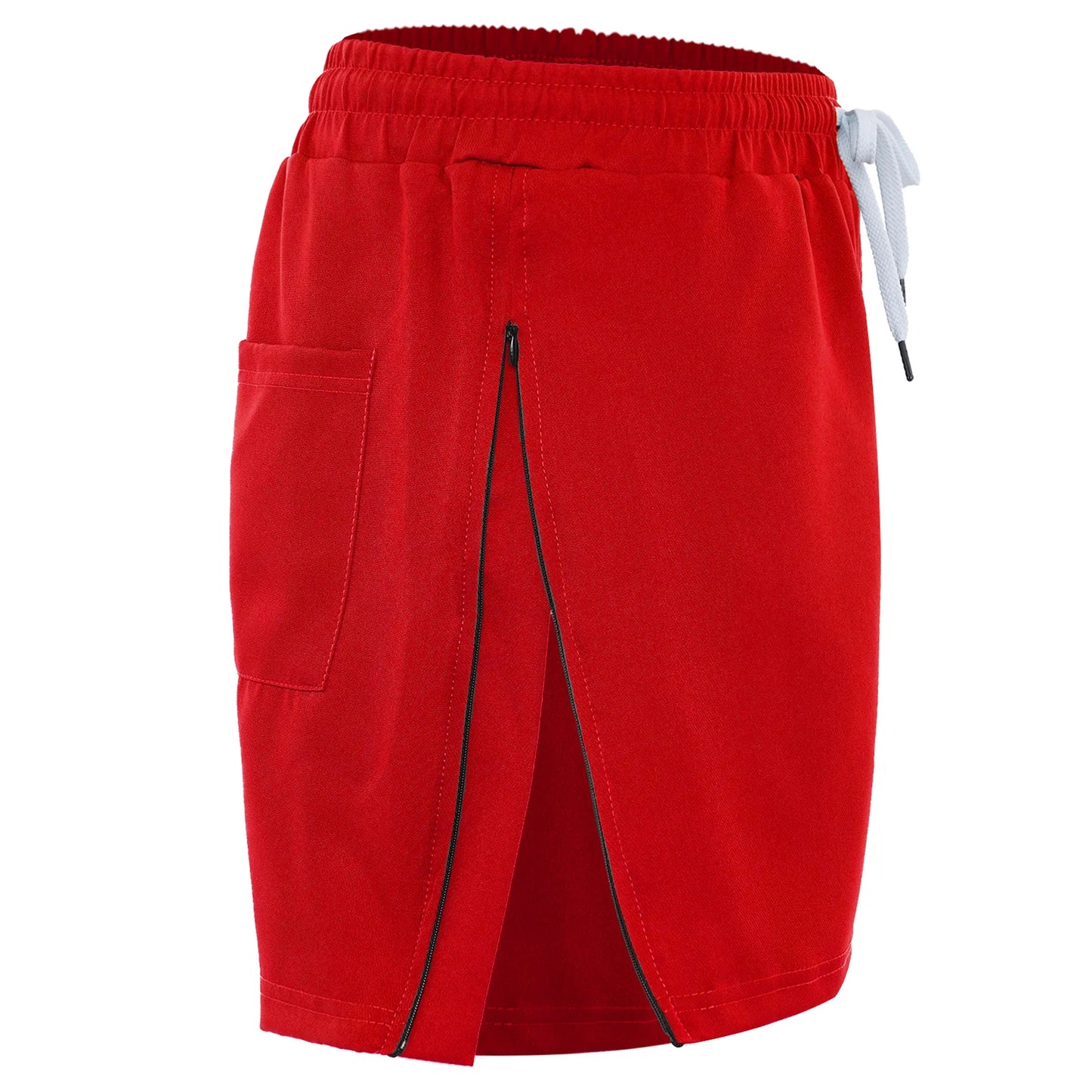 Mens Athletic Sports Shorts with Pocket Sides Invisible Zipper Quick-Drying Beach Shorts Workout Basketball Cycling Gym Fitness