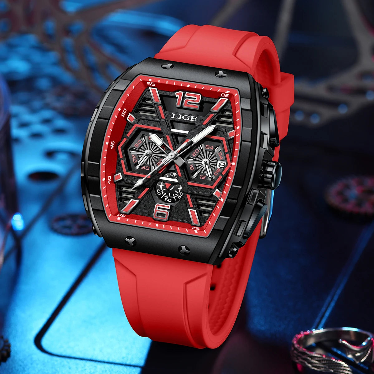 LIGE Top Brand Classic Men's Watches Roman Scale Dial Luxury Wrist Watch for Man Original Quartz Waterproof Luminous Male reloj
