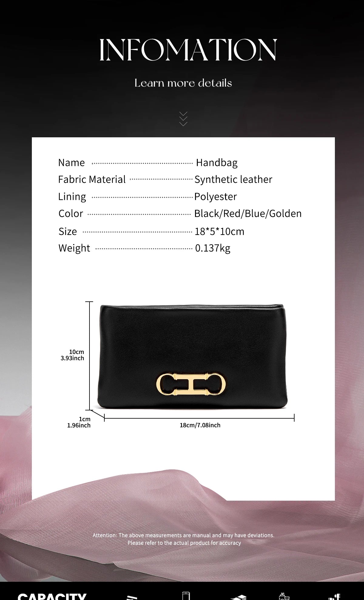 Retro and Versatile Solid-color Fashion New Women's Rectangular Clutch Minimalist Classic Letter-style Cardholder