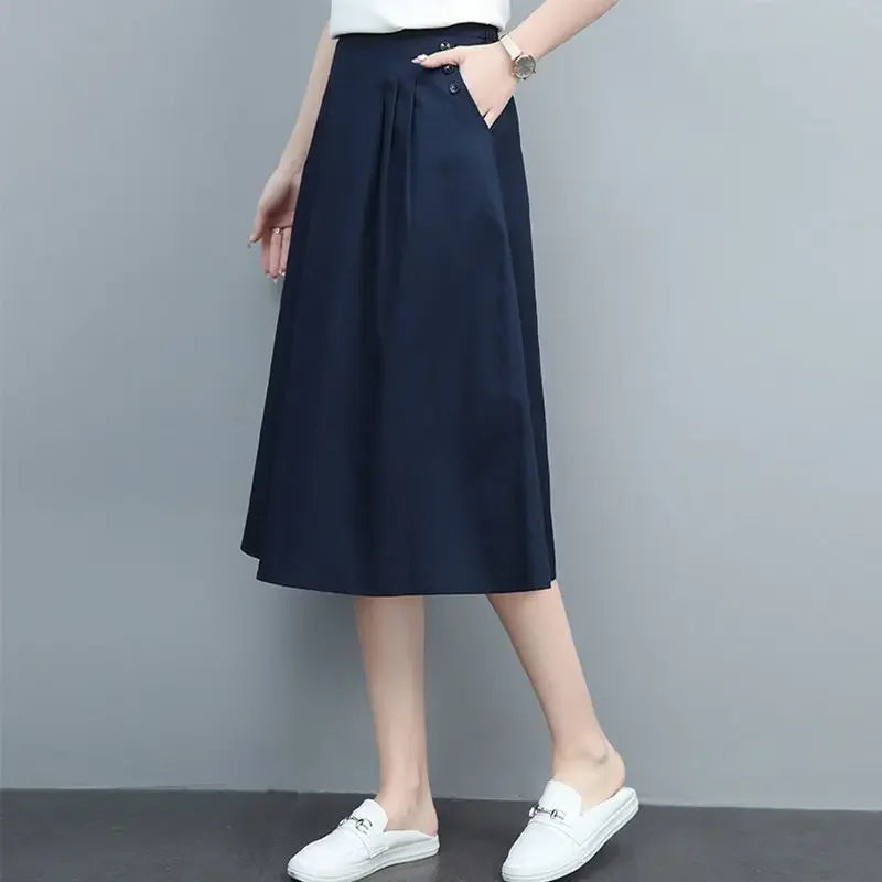 Female Skirts Korean Style A Line Women's Skirt Stylish Harajuku Premium Fashion Chic and Elegant Streetwear Modest Aesthetic V