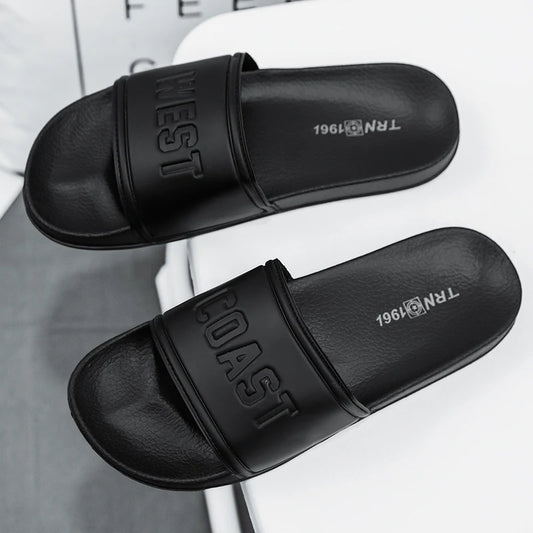 Summer Men Slippers Indoor Home Slides Bathroom Shoes Outdoor Garden Shoes Massage Clogs Male Beach Slippers Flip-Flops Mules 48