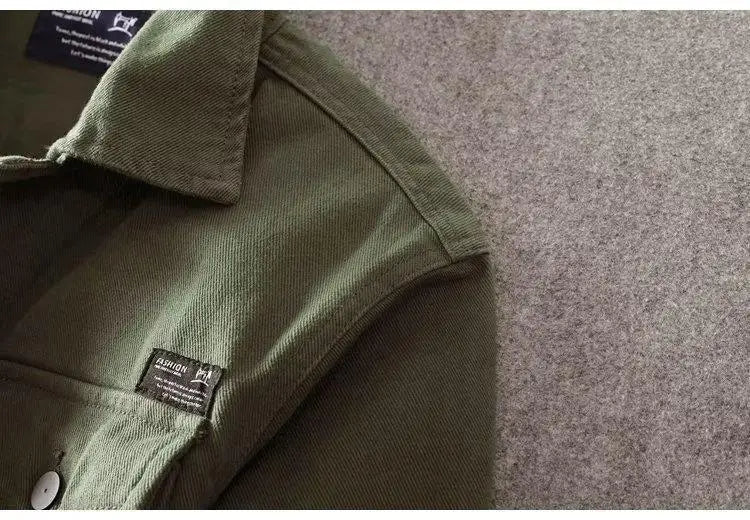 Washed Jackets Trendy Brand Casual Work Jackets Men's Loose Spring Autumn Tops Japanese Style
