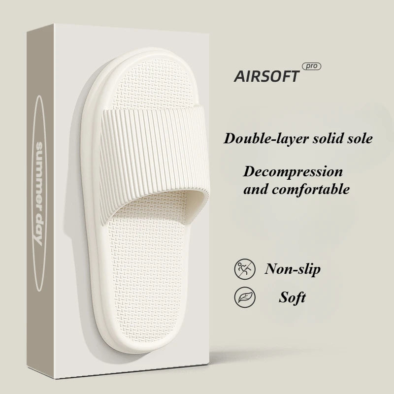 Brand Couple Home Simple Slippers EVA Soft Sole Light Slippers Bathroom Non-slip Slides Men's Outdoor Sandals Zapatillas De Casa