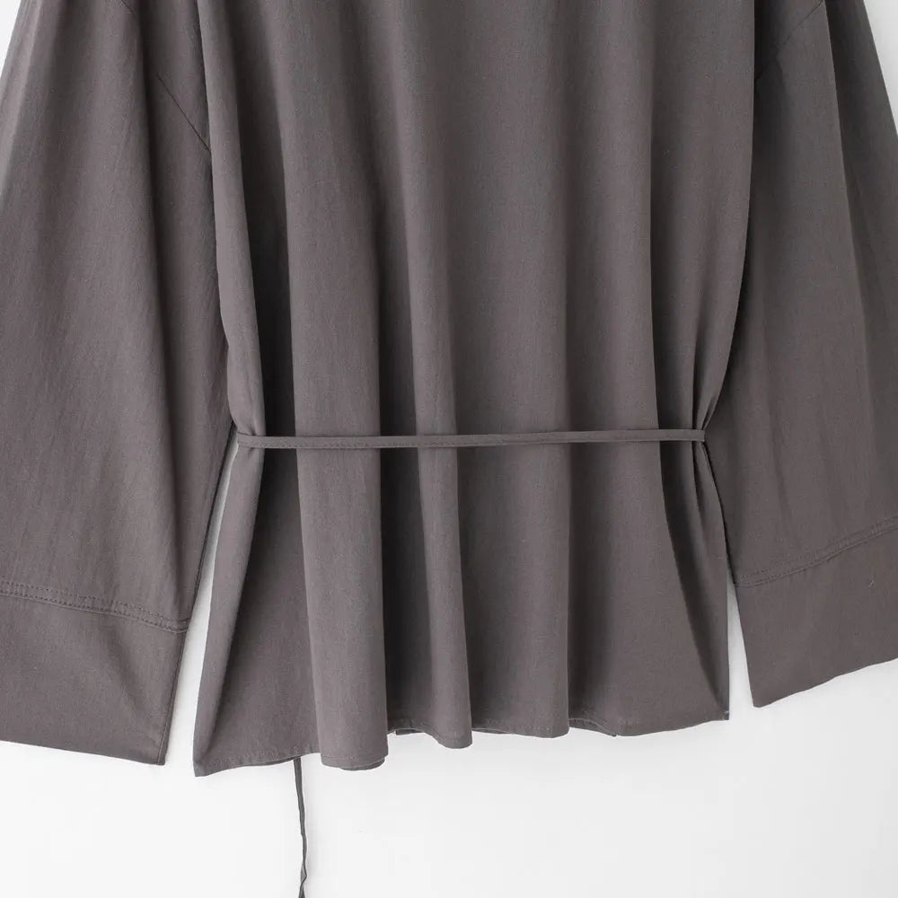 Women Fashion With Tied Loose Kimono Blouses And High Elastic Waist Side Pockets Pants Female Two Piece Sets Mujer BAZAARHUBO