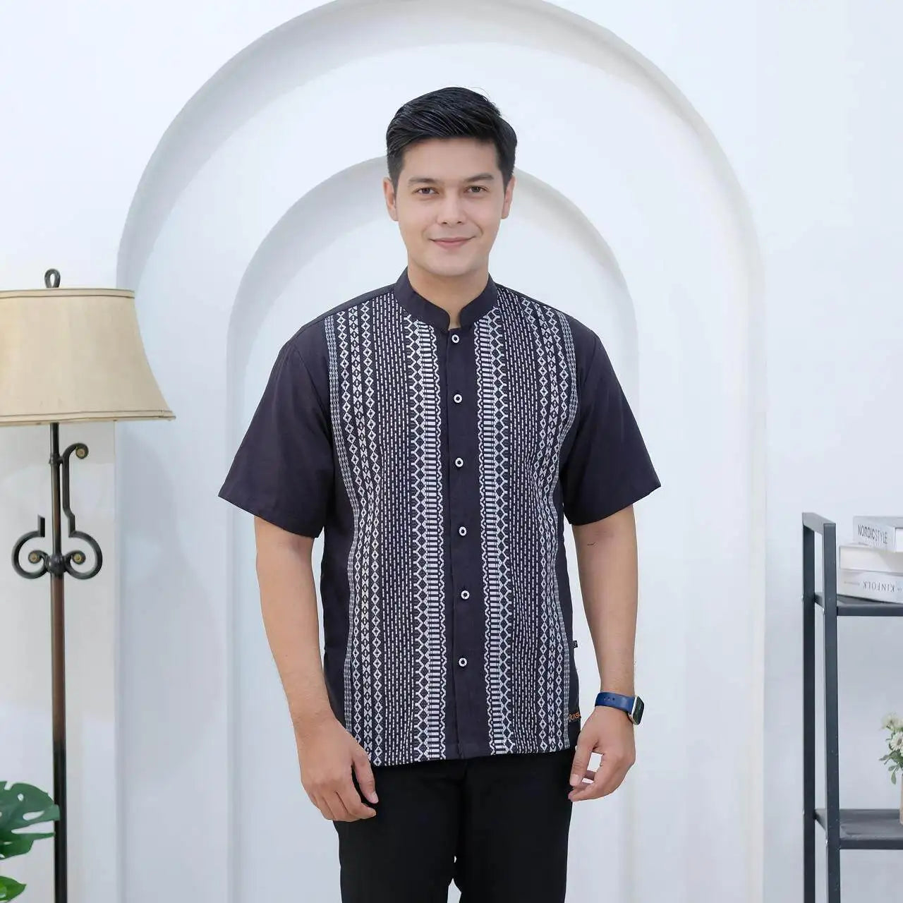 2025 Vintage African Style Men's Retro Ethnic Tribal Short Sleeve Shirt Tops Fashion Casual Vacation Streetwear Men's Shirt
