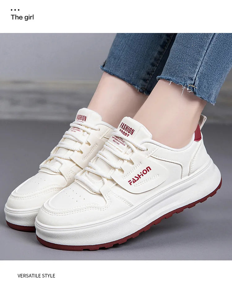 Comfortable Women's Sneakers 2026 New White Sneakers For Ladies Casual Shoes Women Fashion Flat Female Platform Shoes Woman